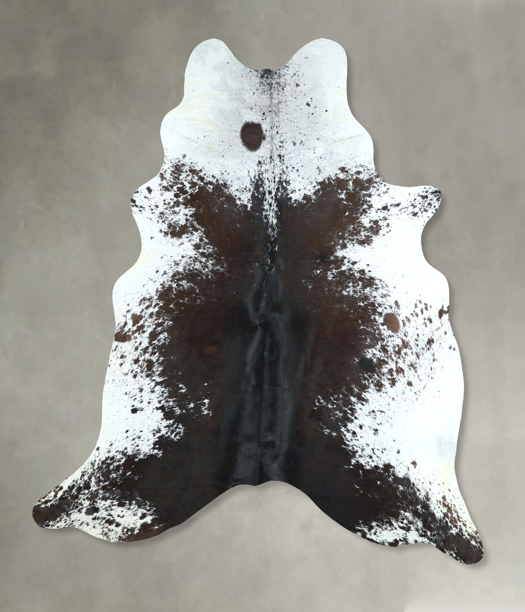 Salt and Pepper Black X-Large Brazilian Cowhide Rug 7'0"H x 6'3"W #A48