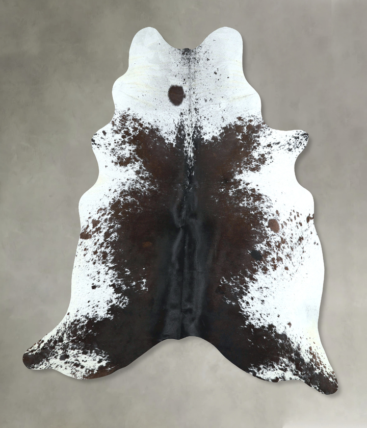 Salt and Pepper Black X-Large Brazilian Cowhide Rug 7'0"H x 6'3"W #A48702 by Hudson Hides