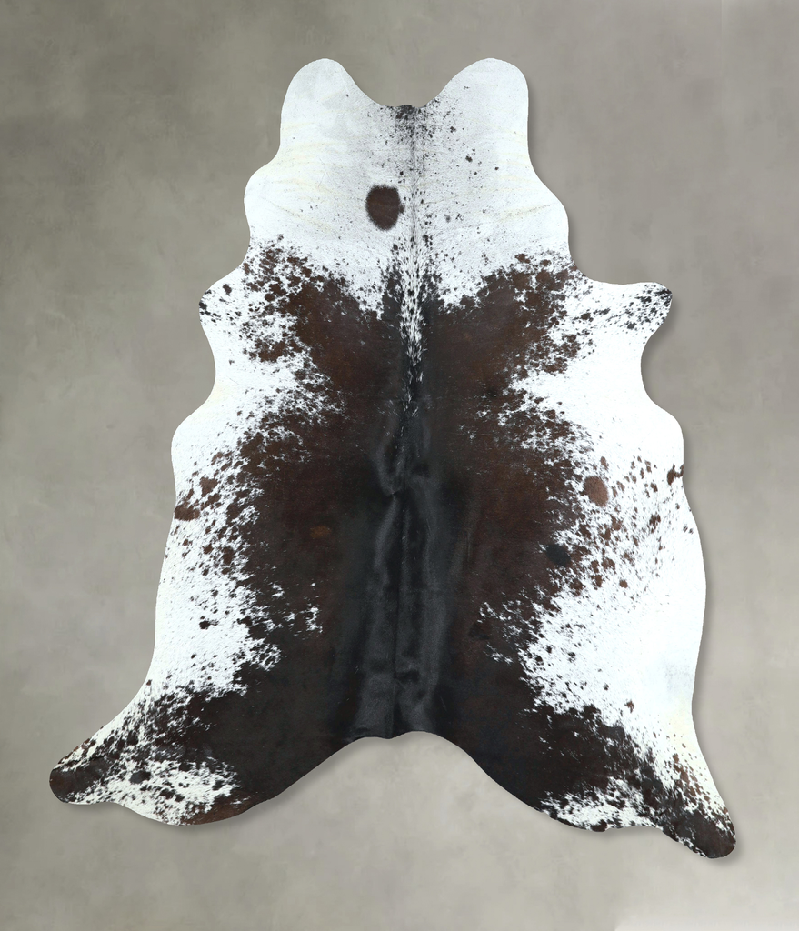 Salt and Pepper Black X-Large Brazilian Cowhide Rug 7'0"H x 6'3"W #A48702 by Hudson Hides