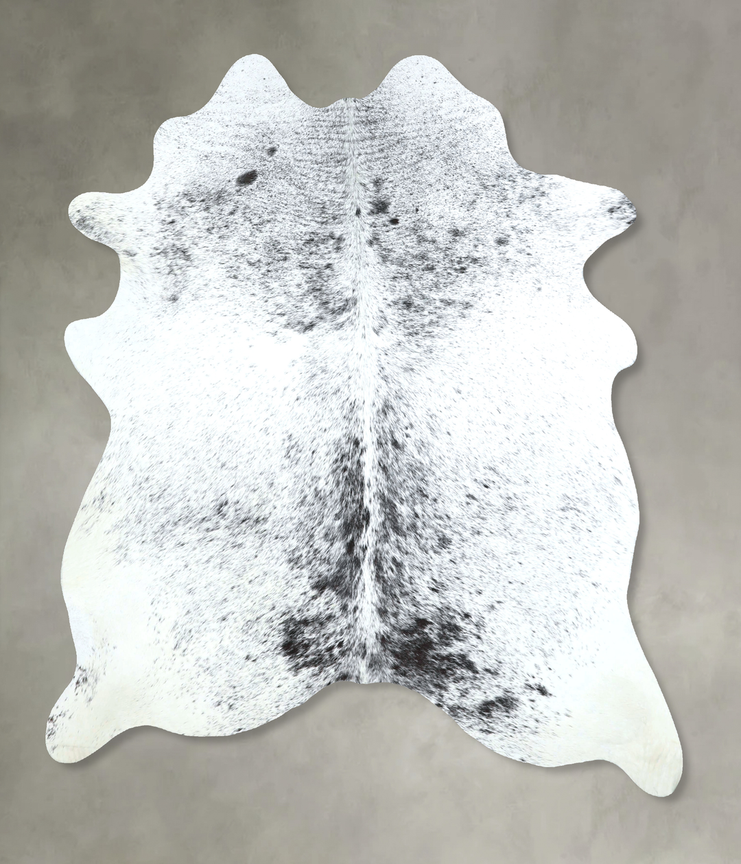 Salt and Pepper Black Large Brazilian Cowhide Rug 6'5"H x 5'5"W #A4870