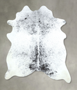 Salt and Pepper Black Large Brazilian Cowhide Rug 6'5"H x 5'5"W #A48704 by Hudson Hides