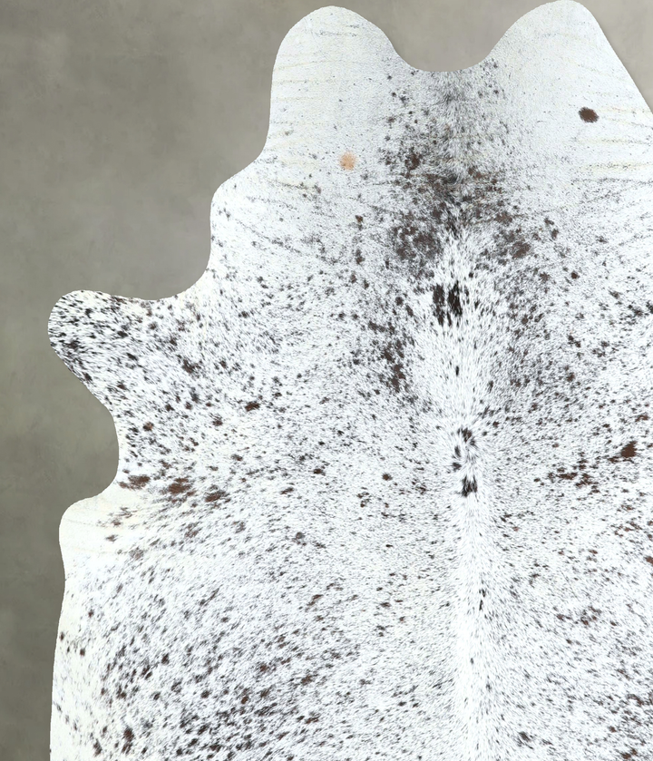 Salt and Pepper Black Large Brazilian Cowhide Rug 6'6"H x 6'1"W #A48705 by Hudson Hides