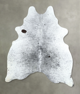 Salt and Pepper Black Large Brazilian Cowhide Rug 6'2"H x 5'0"W #A48711 by Hudson Hides