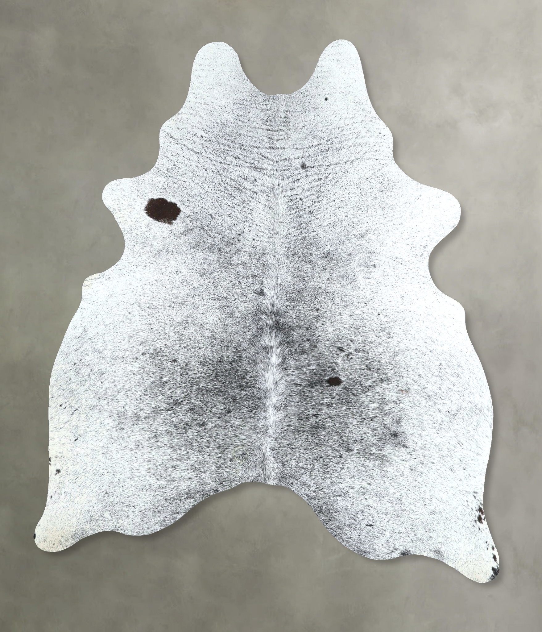Salt and Pepper Black Cowhide Rug #A48711