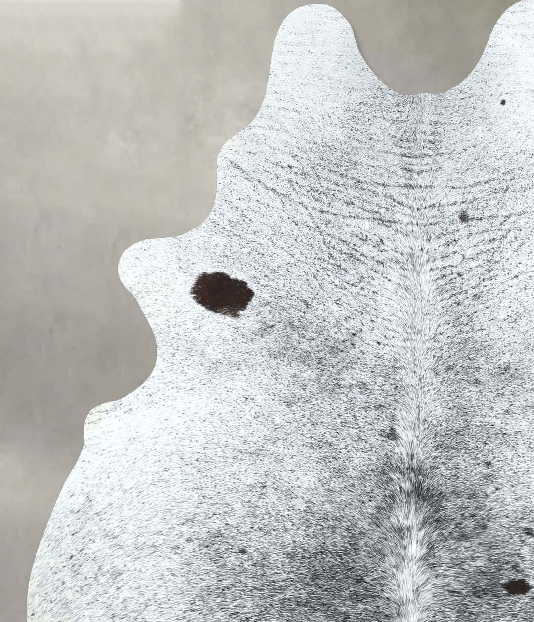 Salt and Pepper Black Large Brazilian Cowhide Rug 6'2"H x 5'0"W #A4871