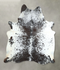 Salt and Pepper Black Large Brazilian Cowhide Rug 6'7