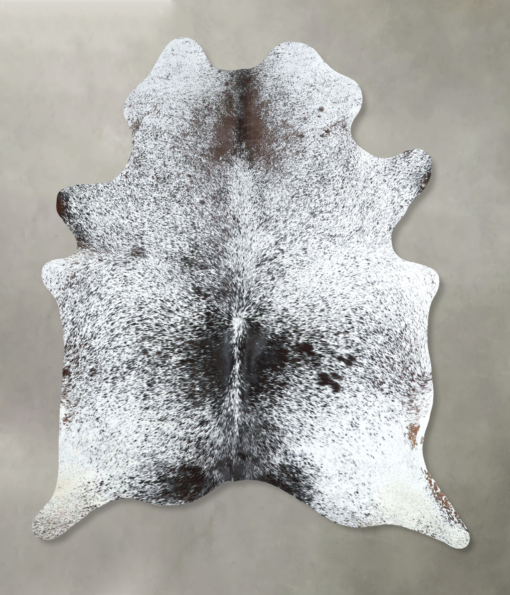 Salt and Pepper Black Cowhide Rug #A48713