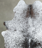 Salt and Pepper Black Large Brazilian Cowhide Rug 6'6"H x 5'5"W #A48713 by Hudson Hides