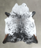 Salt and Pepper Black X-Large Brazilian Cowhide Rug 6'9