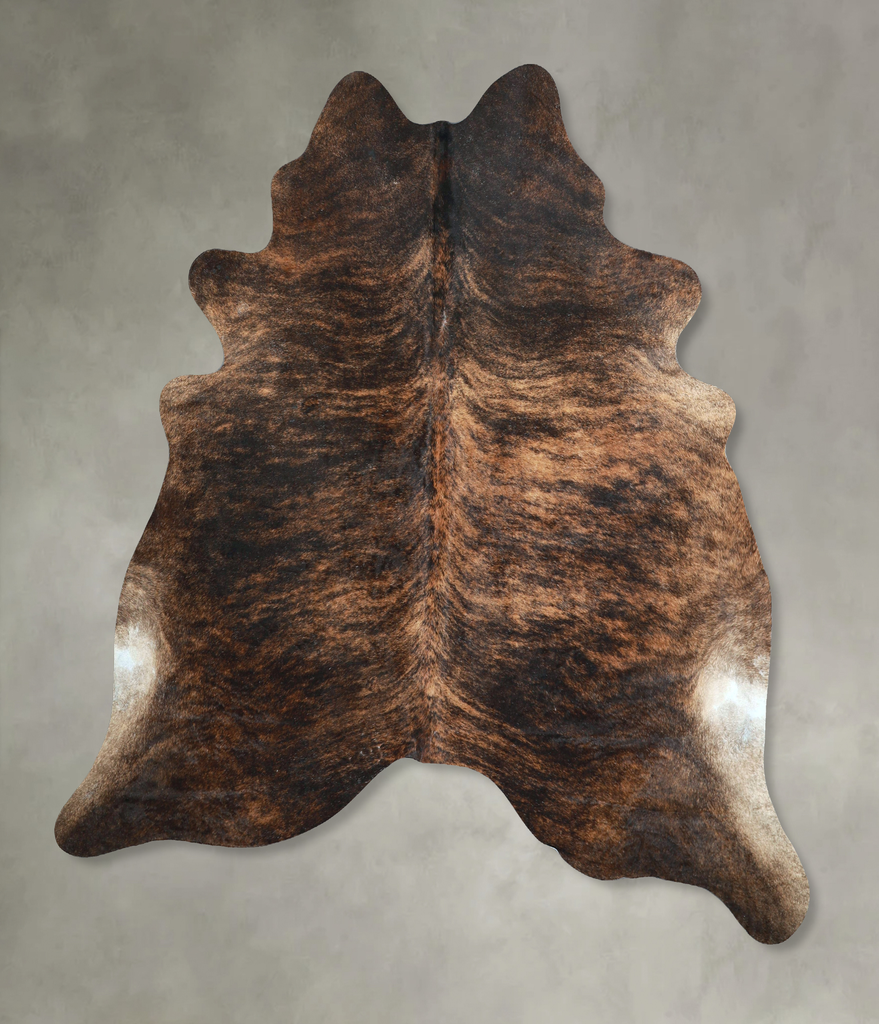 Dark Brindle X-Large Brazilian Cowhide Rug 6'11"H x 6'7"W #A48716 by Hudson Hides