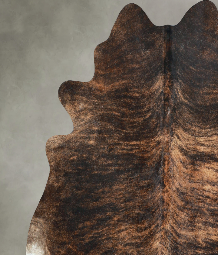 Dark Brindle X-Large Brazilian Cowhide Rug 6'11"H x 6'7"W #A48716 by Hudson Hides