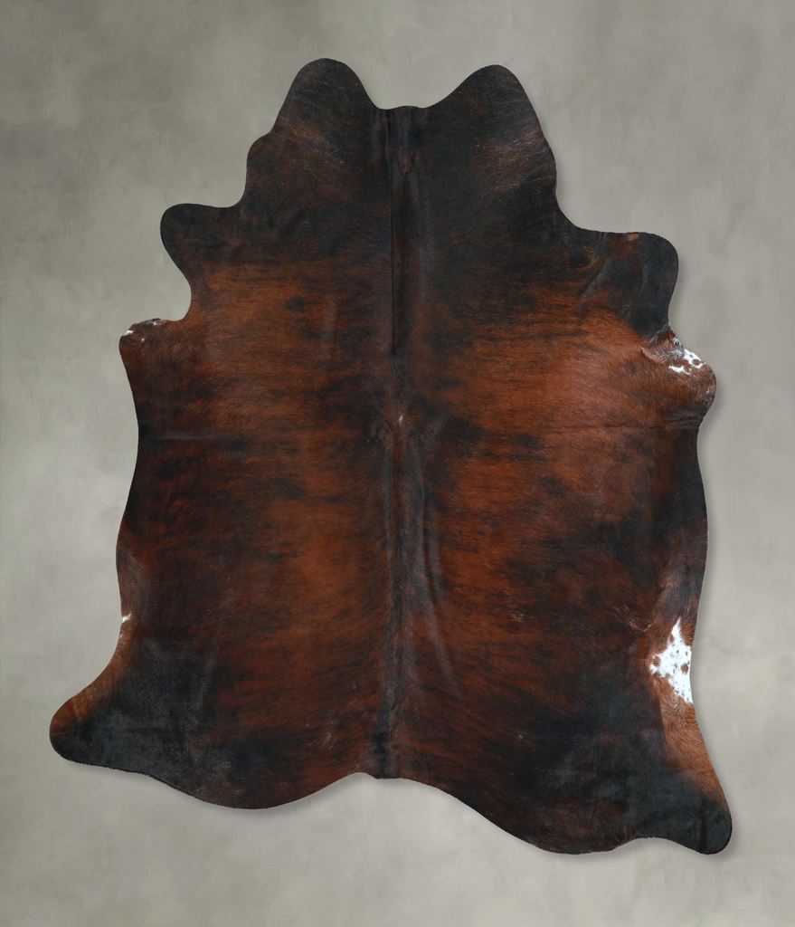 Dark Brindle X-Large Brazilian Cowhide Rug 6'6"H x 6'3"W #A48717 by Hudson Hides