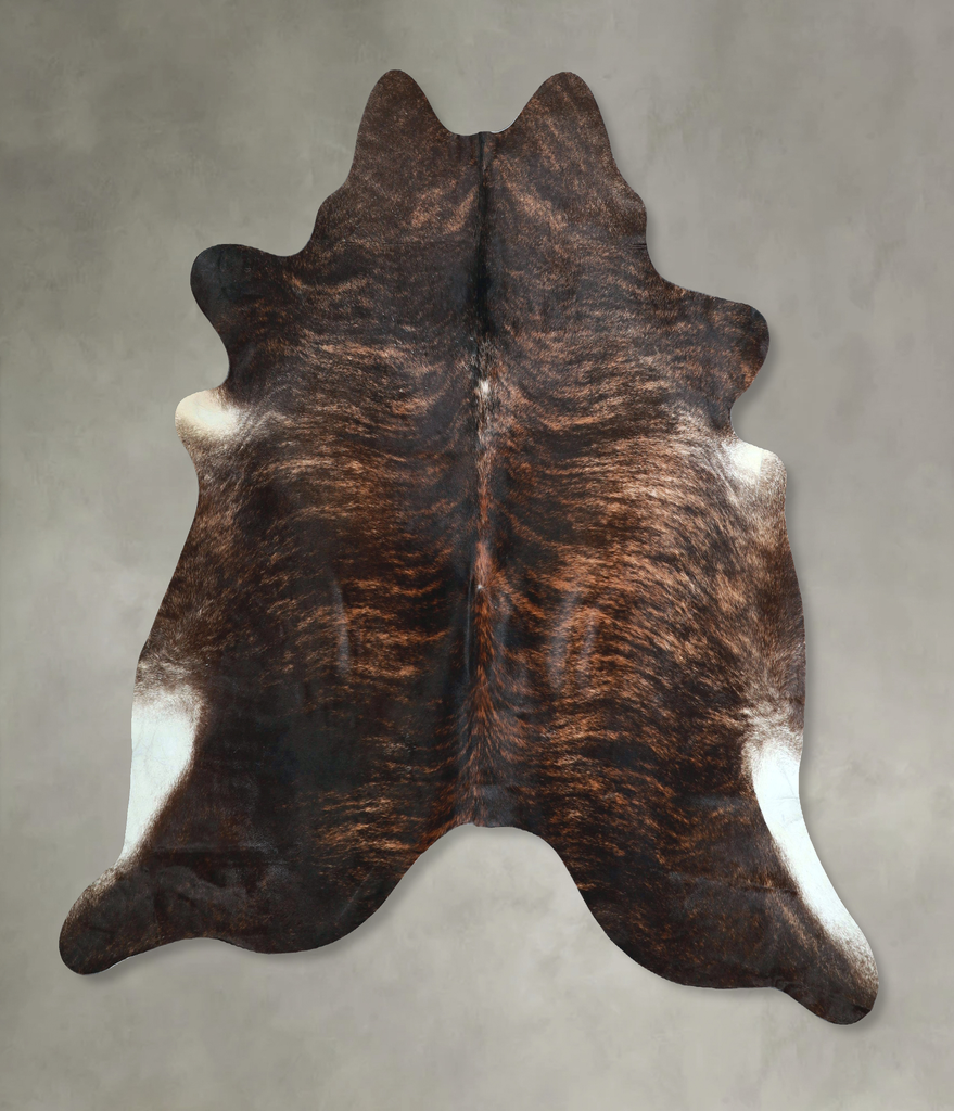 Dark Brindle X-Large Brazilian Cowhide Rug 6'8"H x 6'10"W #A48719 by Hudson Hides
