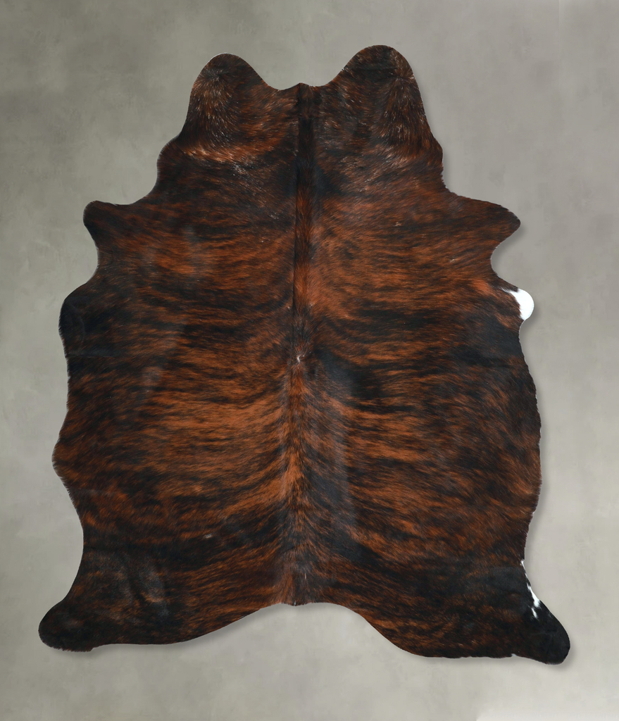 Dark Brindle Large Brazilian Cowhide Rug 6'11"H x 5'3"W #A48720 by Hudson Hides