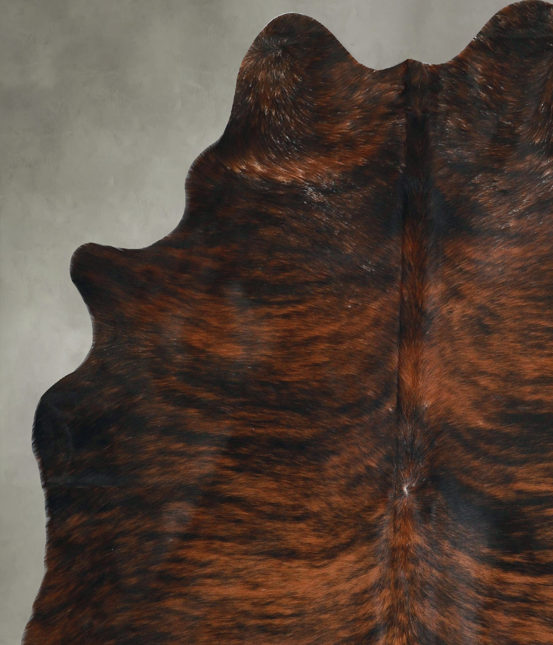 Dark Brindle Large Brazilian Cowhide Rug 6'11"H x 5'3"W #A48720 by Hud