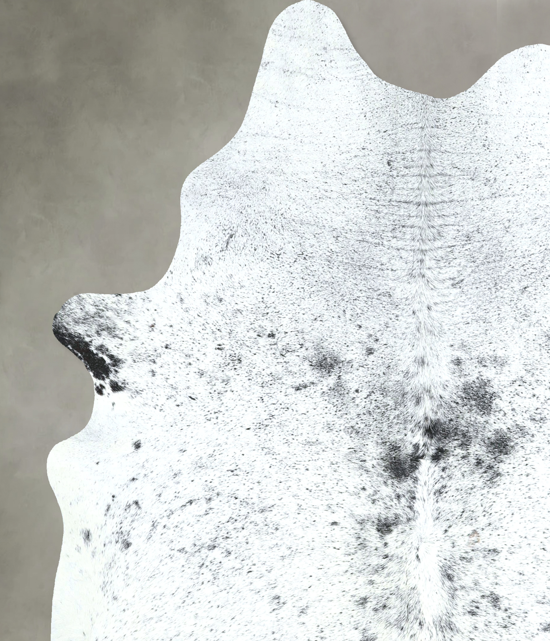 Salt and Pepper Black Cowhide Rug #A48721