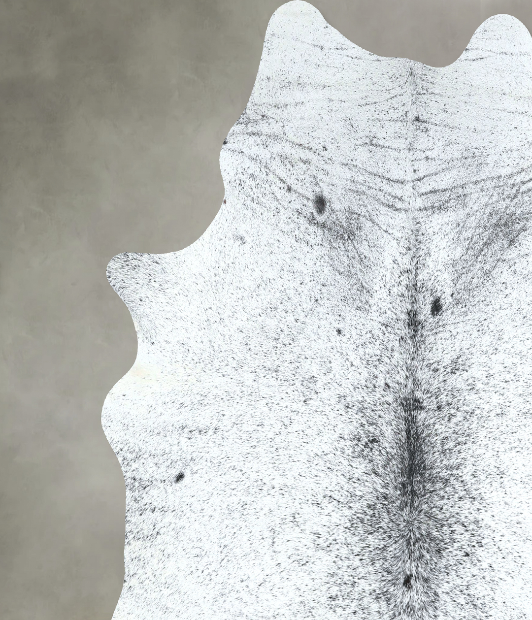 Salt and Pepper Black X-Large Brazilian Cowhide Rug 6'10"H x 6'2"W #A4