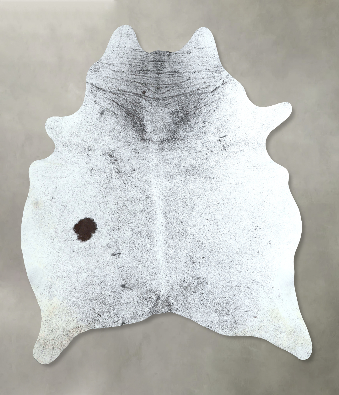 Salt and Pepper Black X-Large Brazilian Cowhide Rug 7'0"H x 5'10"W #A4