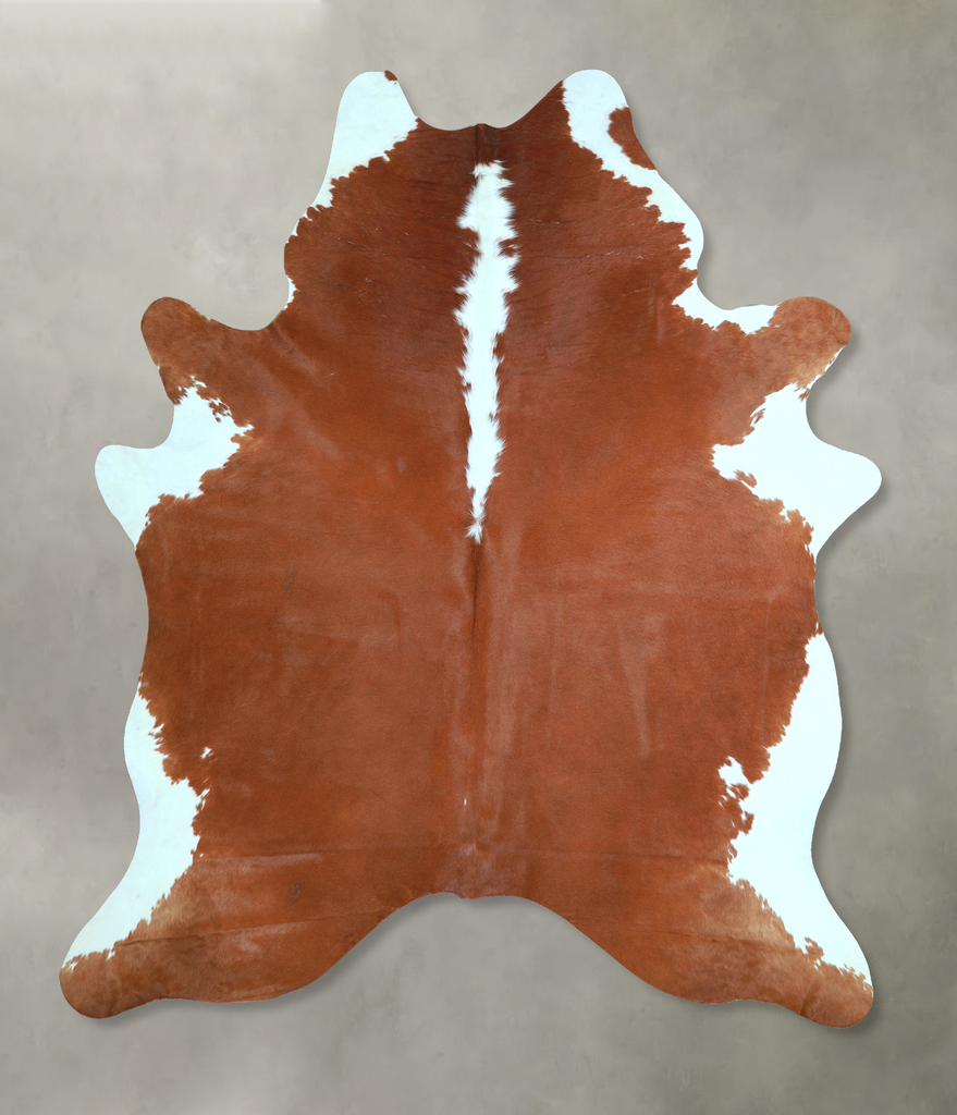 Hereford X-Large Brazilian Cowhide Rug 7'0"H x 6'0"W #A48726 by Hudson Hides