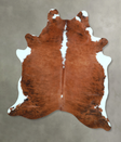 Tricolor X-Large Brazilian Cowhide Rug 7'2"H x 5'10"W #A48728 by Hudson Hides