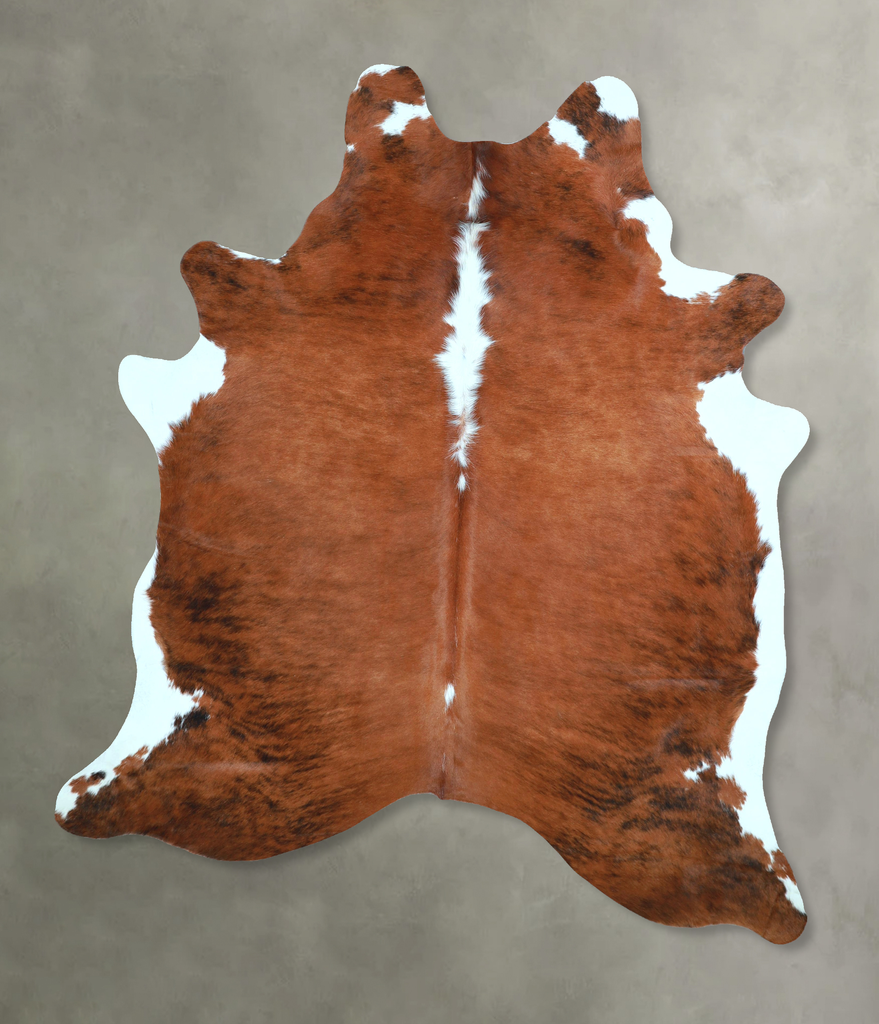 Tricolor X-Large Brazilian Cowhide Rug 7'2"H x 5'10"W #A48728 by Hudson Hides