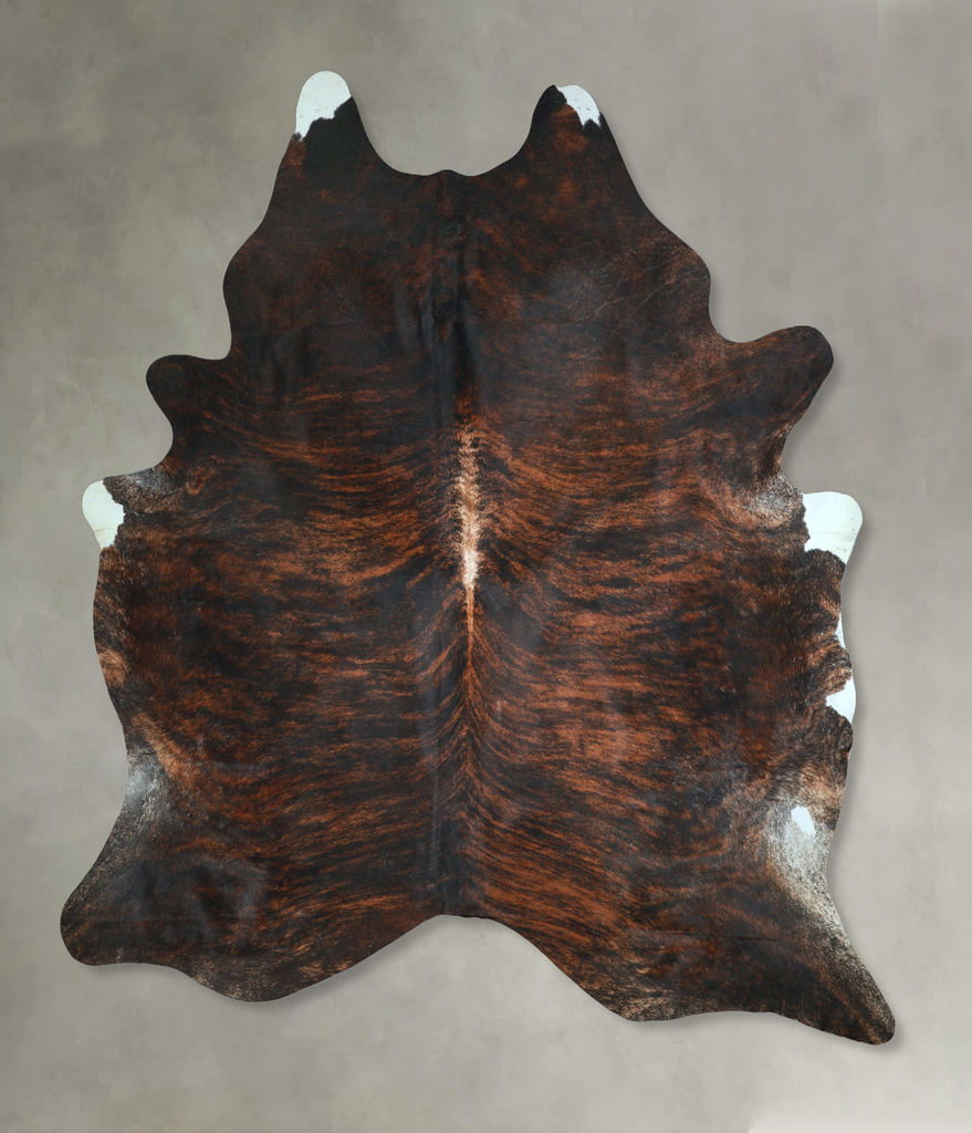 Dark Brindle XX-Large Brazilian Cowhide Rug 8'8"H x 7'2"W #A48731 by Hudson Hides