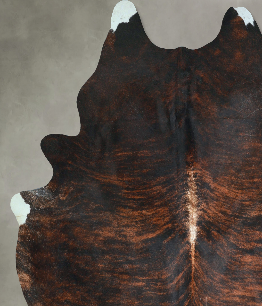 Dark Brindle XX-Large Brazilian Cowhide Rug 8'8"H x 7'2"W #A48731 by H