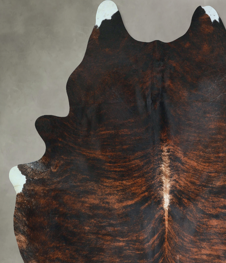 Dark Brindle XX-Large Brazilian Cowhide Rug 8'8"H x 7'2"W #A48731 by Hudson Hides