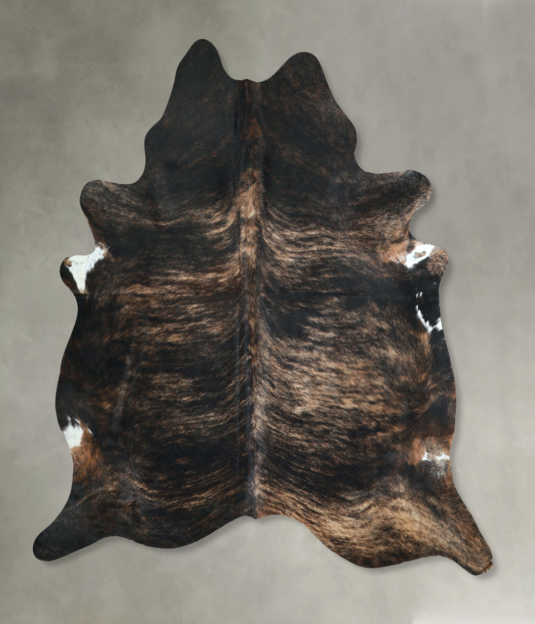 Dark Brindle X-Large Brazilian Cowhide Rug 7'2"H x 6'7"W #A48735 by Hu