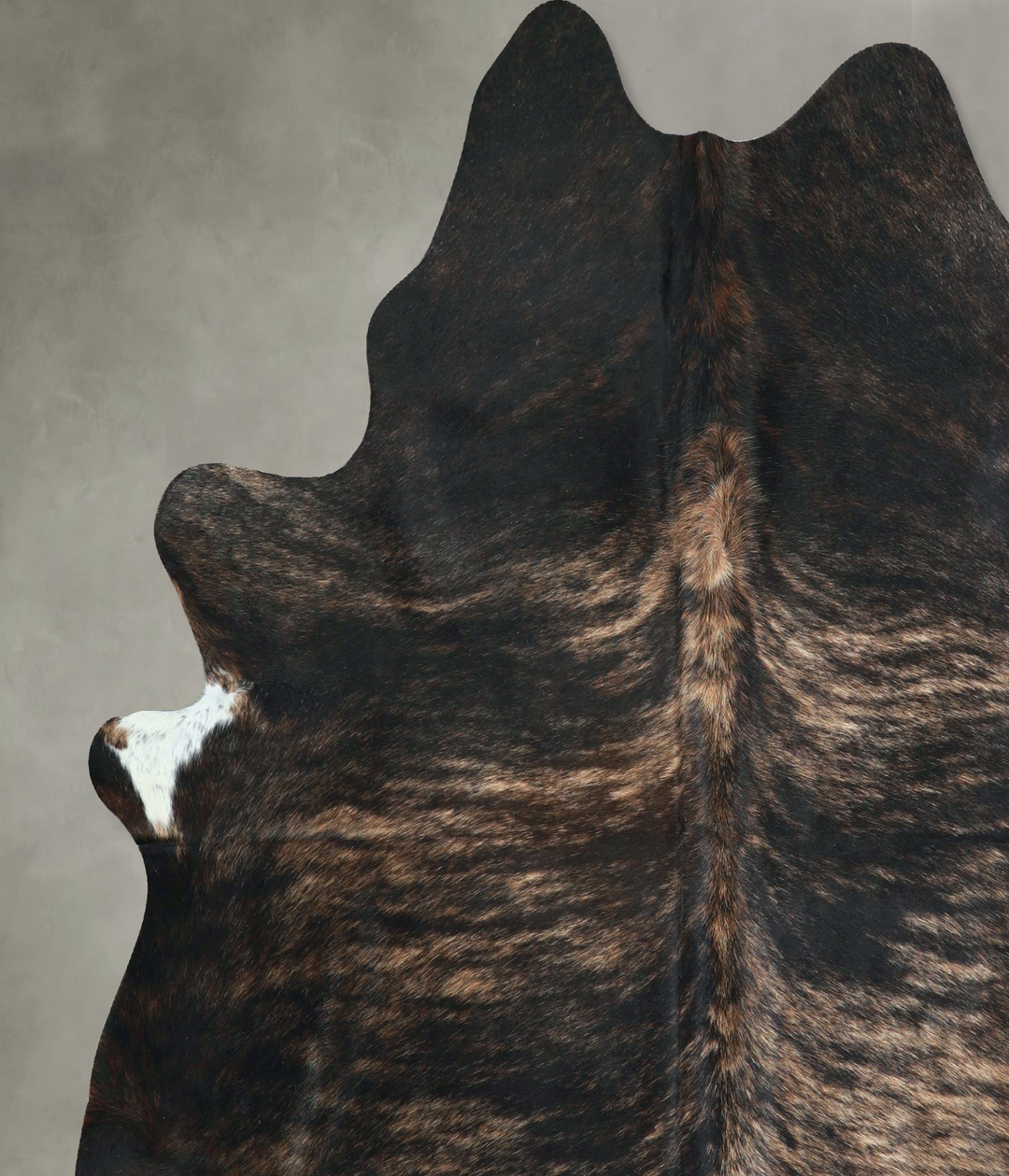 Dark Brindle X-Large Brazilian Cowhide Rug 7'2"H x 6'7"W #A48735 by Hu