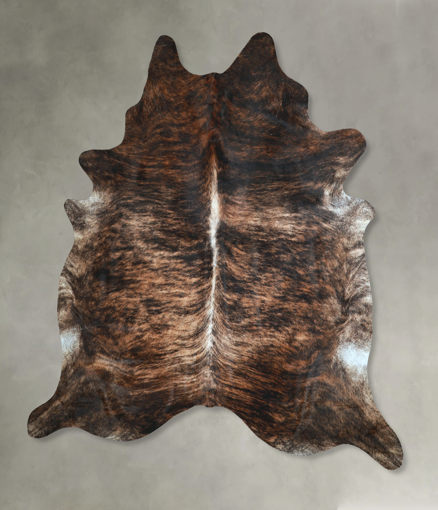 Dark Brindle XX-Large Brazilian Cowhide Rug 8'10"H x 7'9"W #A48736 by Hudson Hides