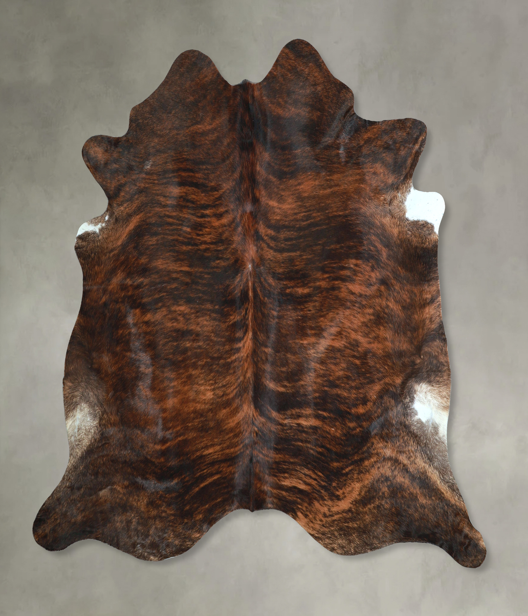 Dark Brindle X-Large Brazilian Cowhide Rug 6'8"H x 6'10"W #A48737 by H