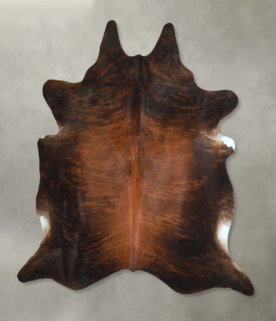 Dark Brindle XX-Large Brazilian Cowhide Rug 8'3"H x 7'7"W #A48739 by Hudson Hides