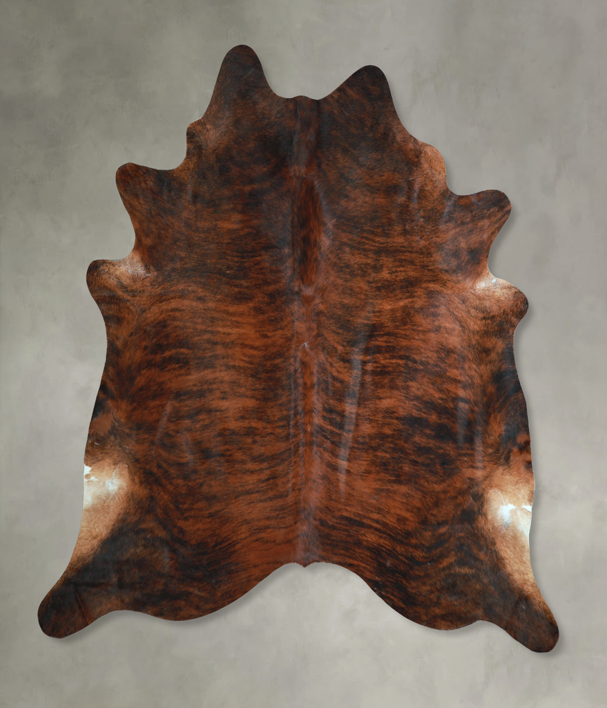 Dark Brindle XX-Large Brazilian Cowhide Rug 7'10"H x 7'7"W #A48740 by Hudson Hides