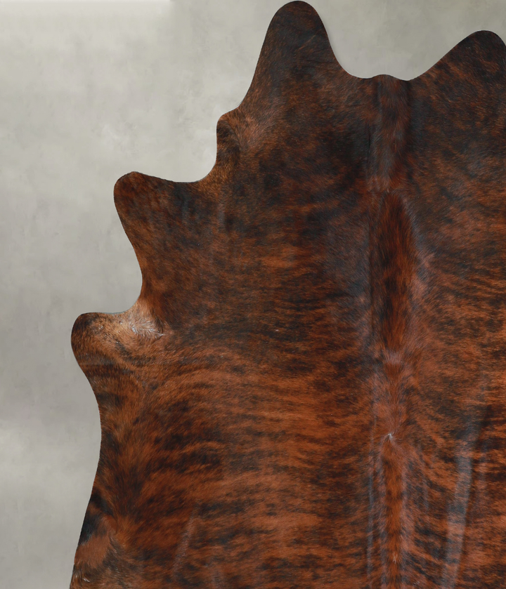 Dark Brindle XX-Large Brazilian Cowhide Rug 7'10"H x 7'7"W #A48740 by Hudson Hides