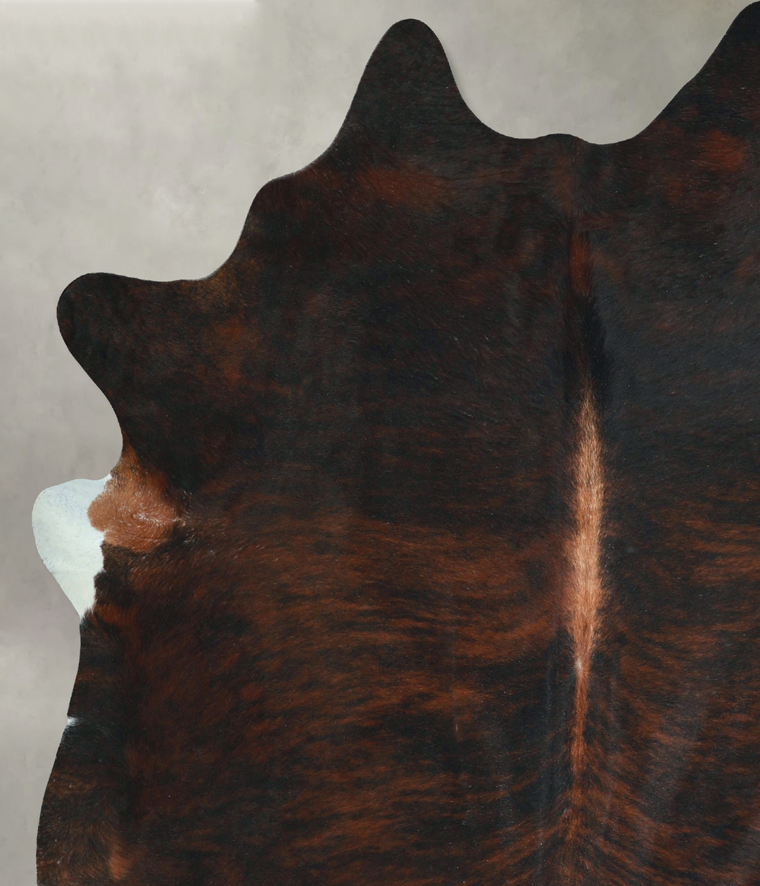 Dark Brindle XX-Large Brazilian Cowhide Rug 8'0"H x 6'8"W #A48744 by H