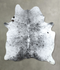Salt and Pepper Black Large Brazilian Cowhide Rug 6'4