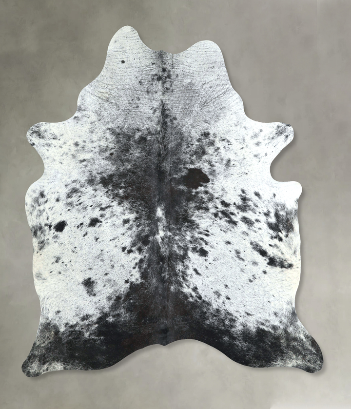 Salt and Pepper Black Large Brazilian Cowhide Rug 6'10"H x 5'7"W #A48747 by Hudson Hides
