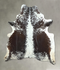 Chocolate and White X-Large Brazilian Cowhide Rug 7'0