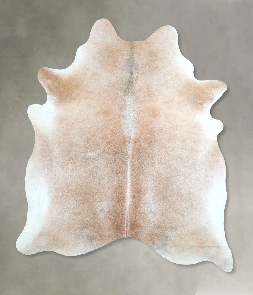 Grey with Beige X-Large Brazilian Cowhide Rug 7'3"H x 6'2"W #A48756 by Hudson Hides