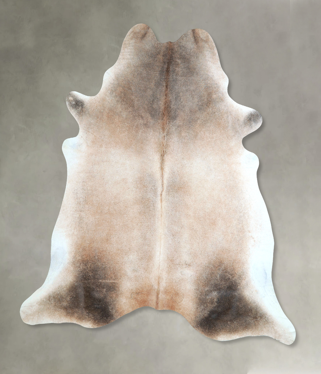 Grey with Beige XX-Large Brazilian Cowhide Rug 7'5"H x 7'1"W #A48757 b