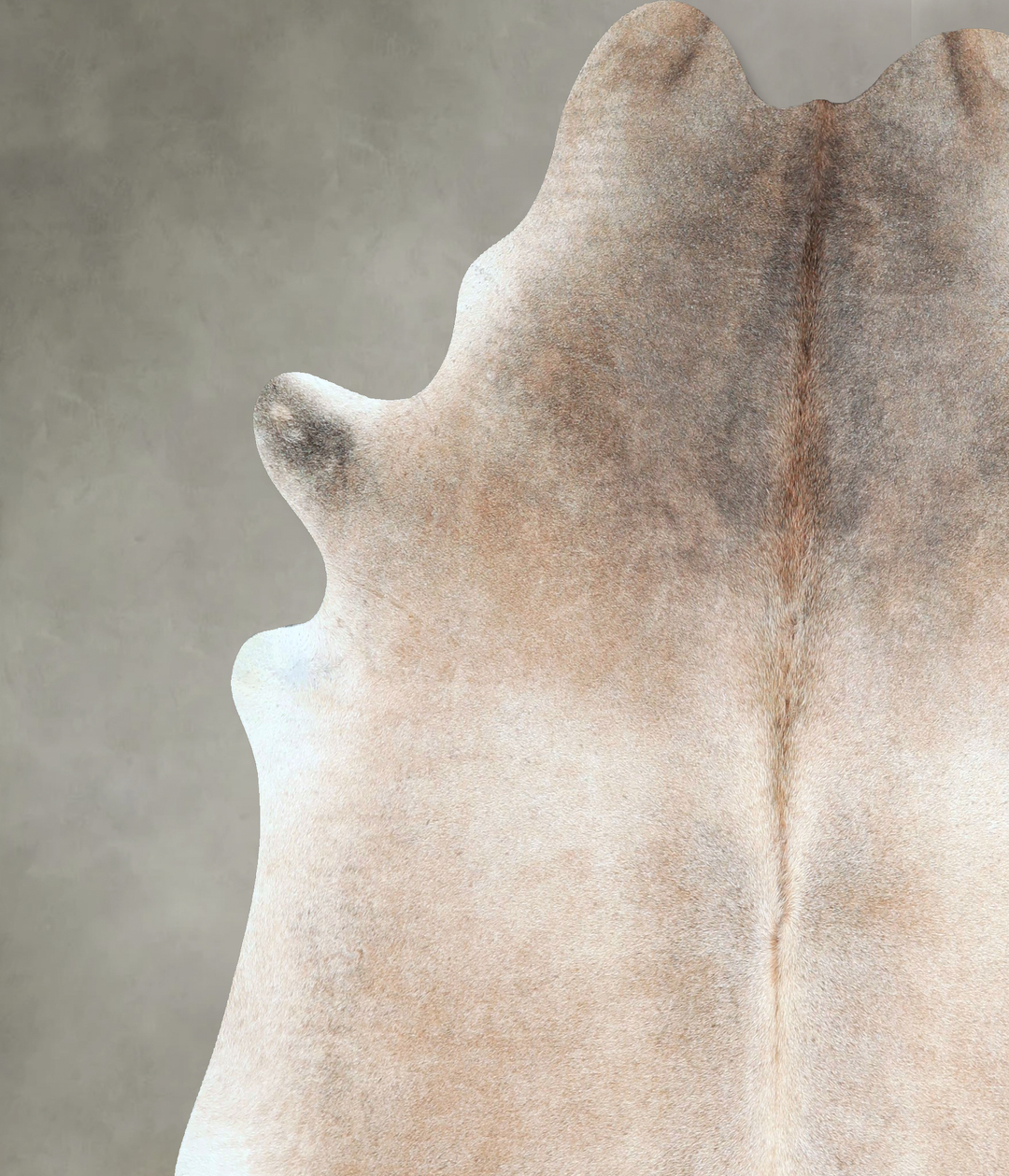 Grey with Beige XX-Large Brazilian Cowhide Rug 7'5"H x 7'1"W #A48757 b