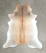Grey with Beige X-Large Brazilian Cowhide Rug 7'2"H x 6'10"W #A48758 by Hudson Hides