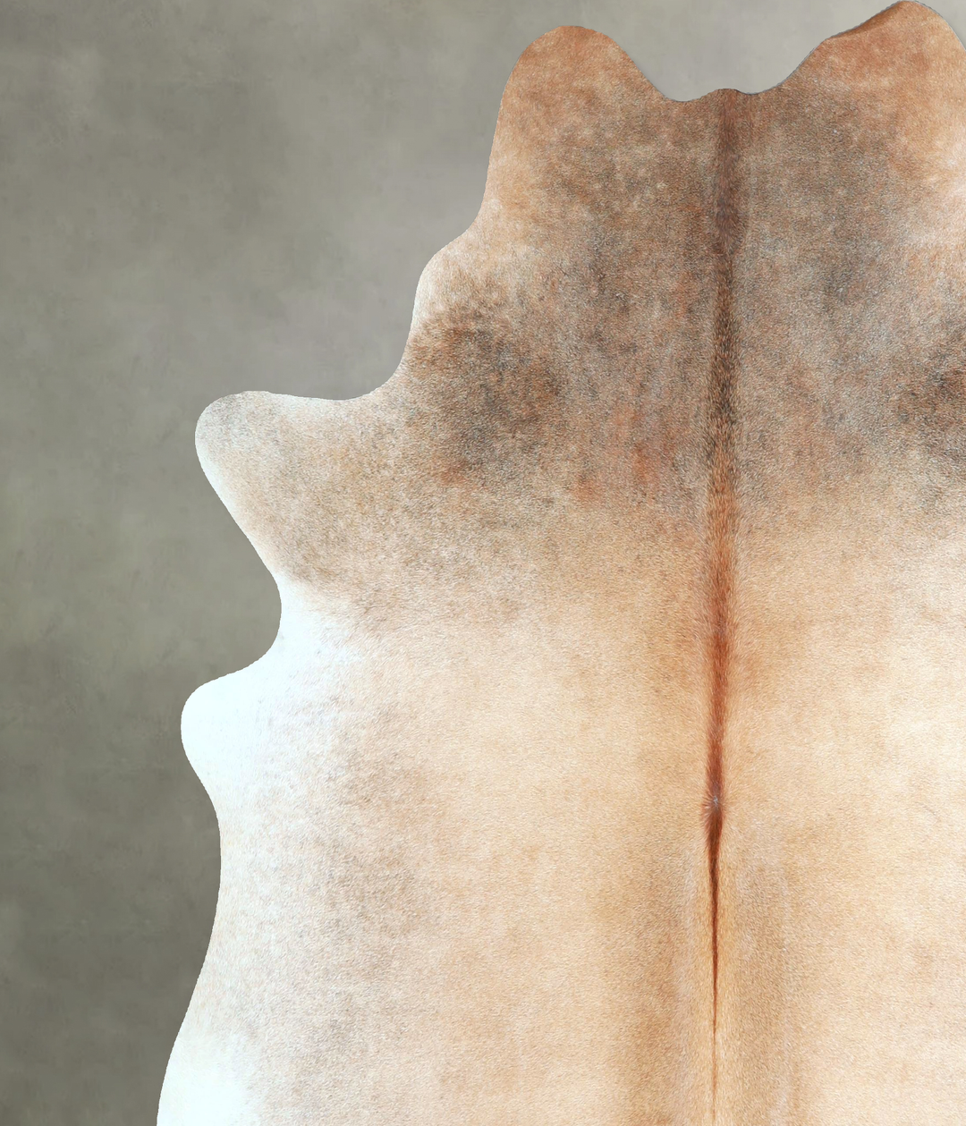 Grey with Beige X-Large Brazilian Cowhide Rug 7'2"H x 6'10"W #A48758 b