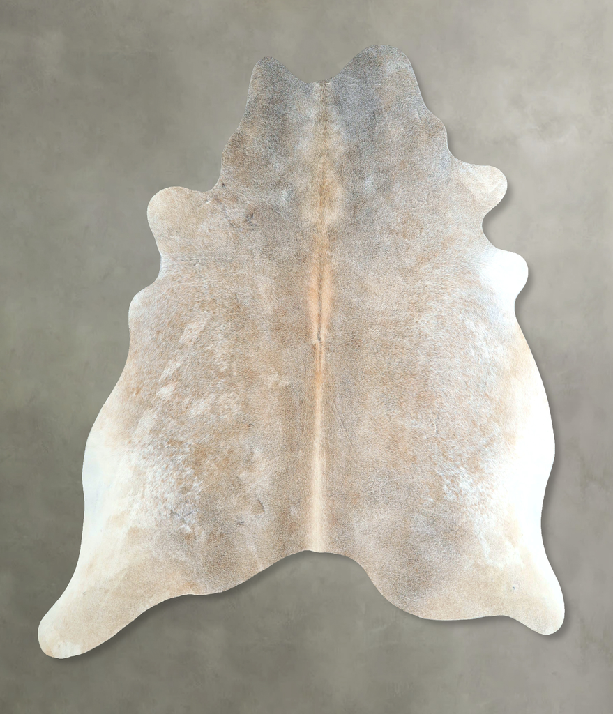 Grey with Beige Large Brazilian Cowhide Rug 6'3"H x 6'1"W #A48759 by Hudson Hides