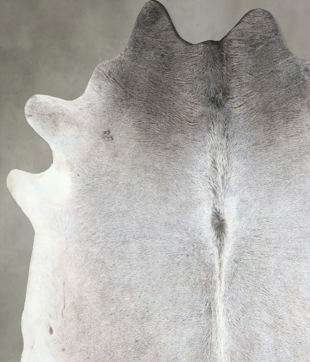 Medium Grey XX-Large Brazilian Cowhide Rug 7'6"H x 7'1"W #A48761 by Hu