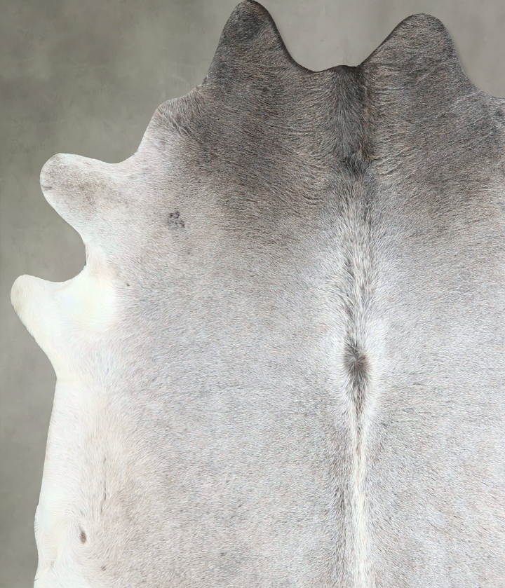 Medium Grey XX-Large Brazilian Cowhide Rug 7'6"H x 7'1"W #A48761 by Hudson Hides