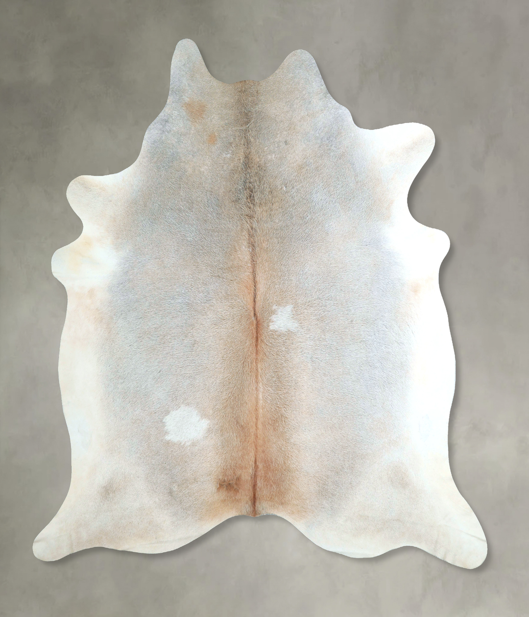 Grey with Beige XX-Large Brazilian Cowhide Rug 8'1"H x 7'3"W #A48762 b