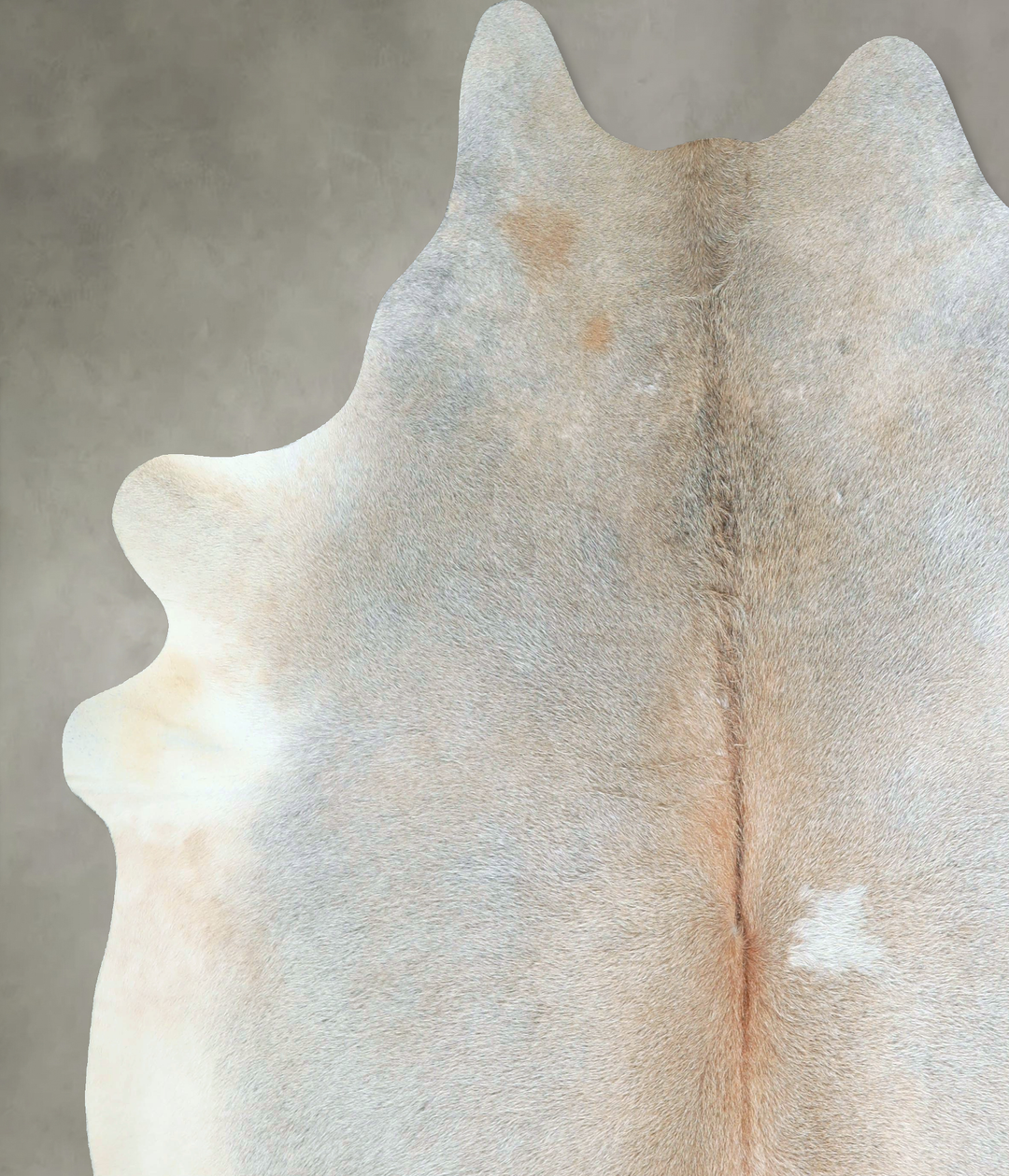 Grey with Beige XX-Large Brazilian Cowhide Rug 8'1"H x 7'3"W #A48762 b