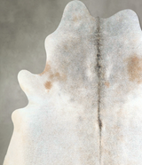 Grey with Beige XX-Large Brazilian Cowhide Rug 7'7"H x 6'10"W #A48763 by Hudson Hides